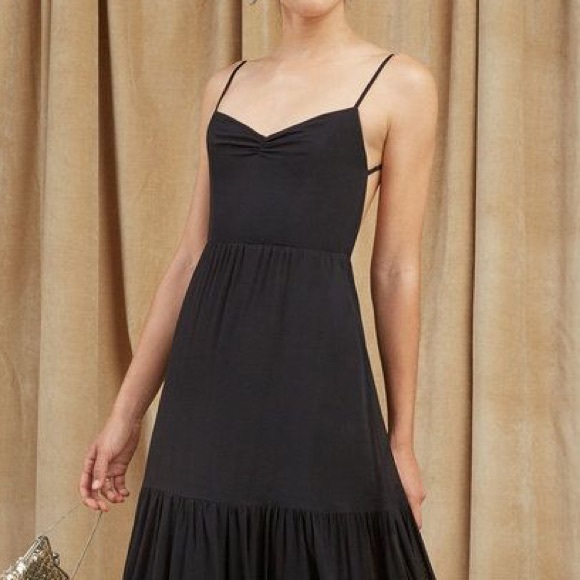 Reformation Fiji Dress in Black - Picture 4 of 5